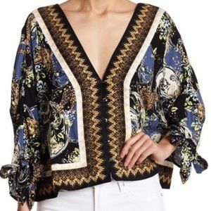 Free People Black Catch Me If You Can S Boho Top